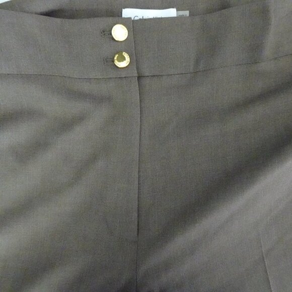 Calvin Klein Straight Leg Pants Women's Plus Size 24W Brown Work Career - Picture 8 of 13